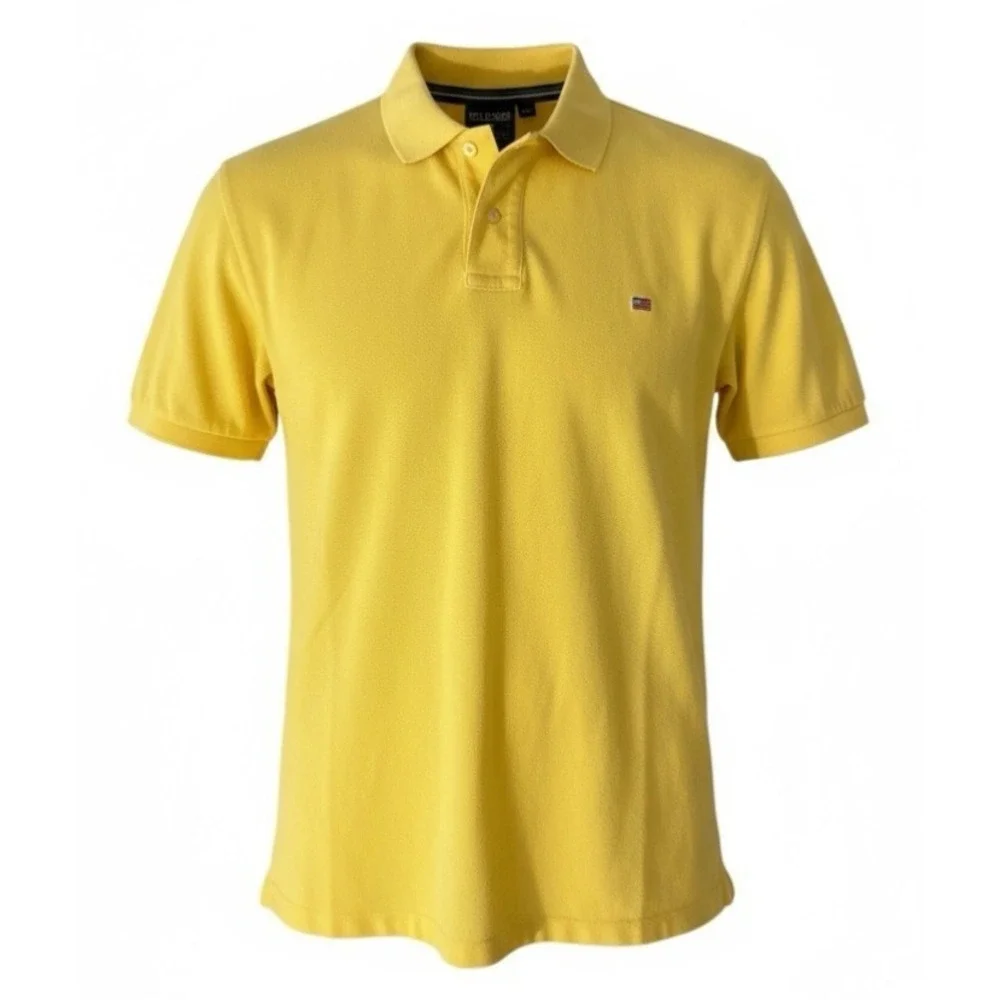 Polo Jeans Co. Ralph Lauren Top Mens Large Yellow Short Sleeve Preppy Flag